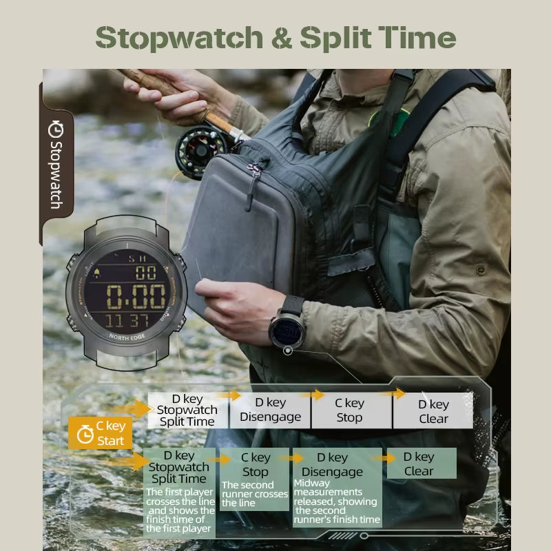 Men Watch Digital Watch Outdoor Sports Watch Fashion LED Men Watch Waterproof 50M Countdown Alarm Clock 2022New Watch