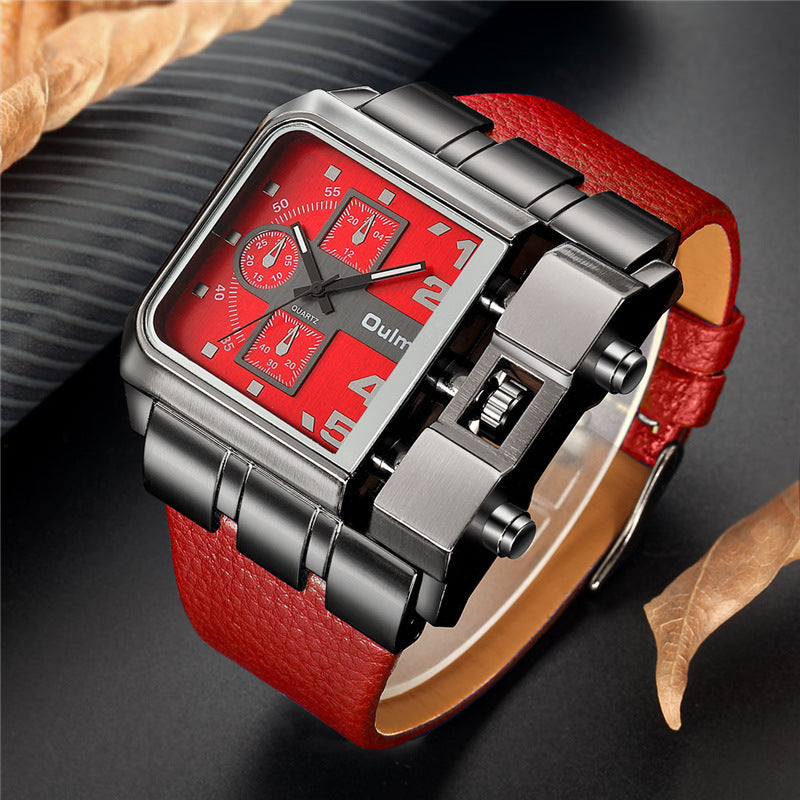 Quartz Watch Men'S Watch Wholesale OULM Casual Belt Men'S Watch