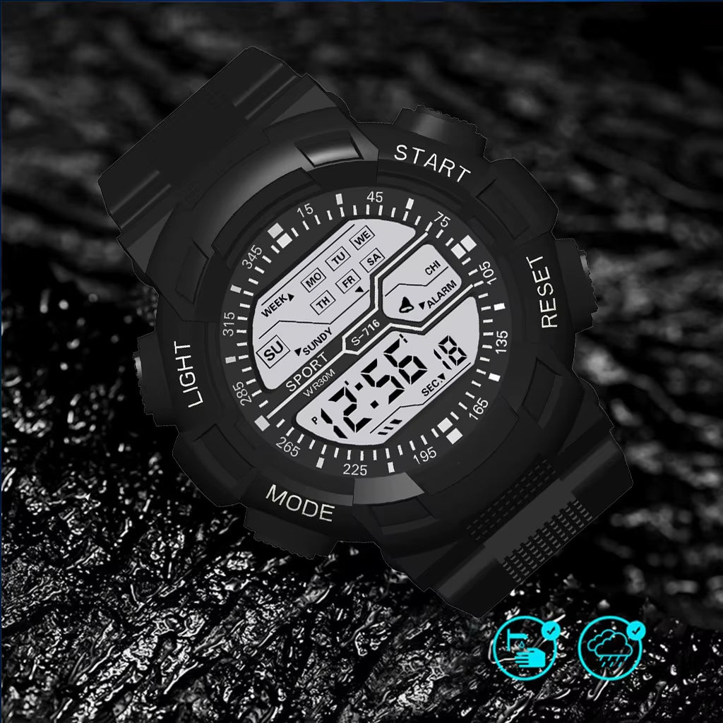 Multifunction Men'S Sports Watch Led Digital Watch Big Dial Luminous Men Sport Watch Luminous Electronic Watch