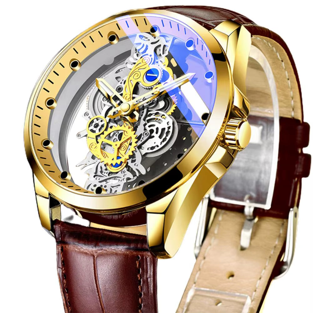 Watch Fashion Golden Skeleton Vintage Man Watch Jewelry Accessories Wrist Watch