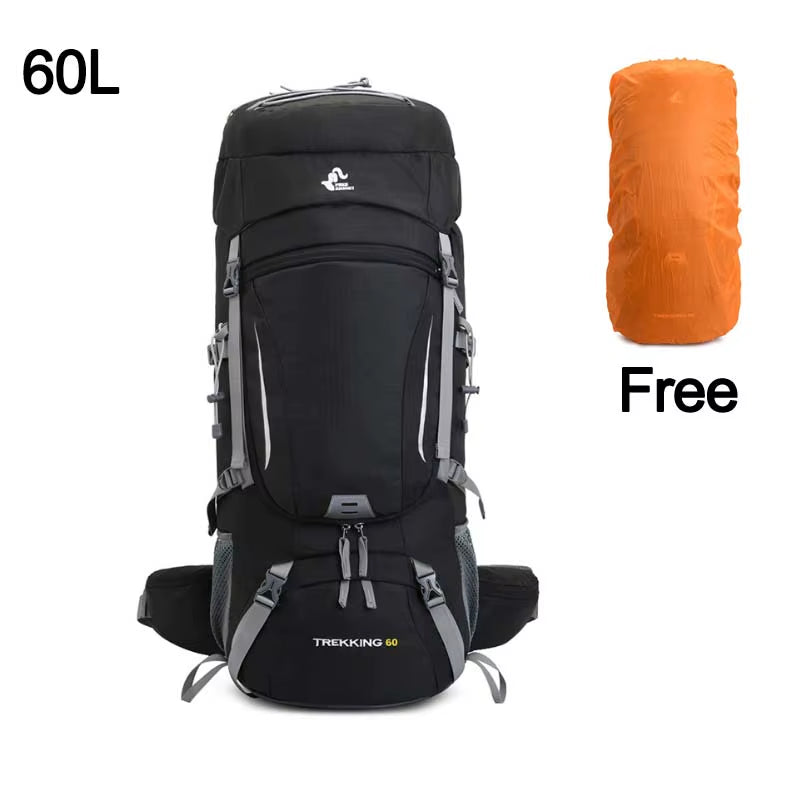 60L 75L Camping Backpack Travel Sport Bag with Rain Cover Climbing Mountaineering Trekking Outdoor Rucksack Hiking Bag XA205A