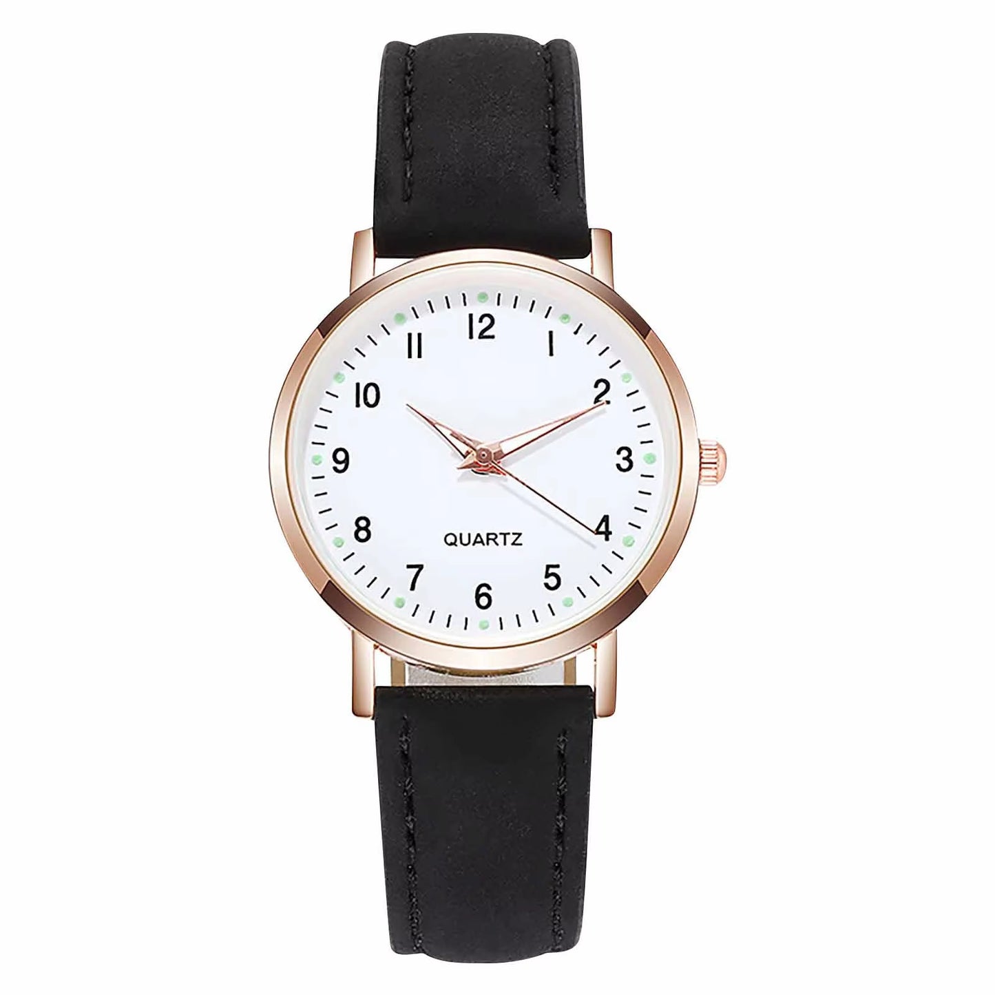 Ladies Luminous Quartz Watch, Digital Leather Watch Ladies Quartz Watch