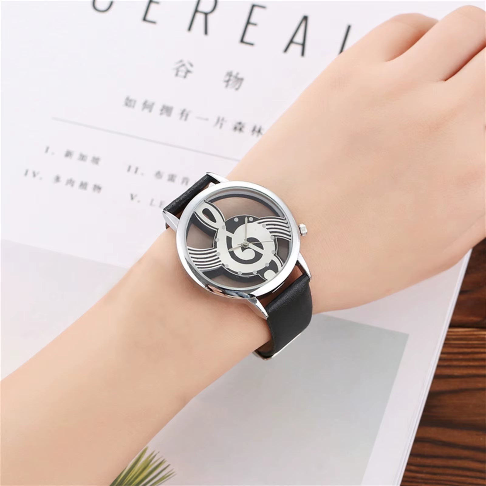 Hollow Dial Quartz Watch Clothing Accessories Music Score Casual Watch Couple Business Watch Ladies Watch Reloj De Mujer 2023